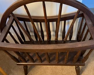 MCM WAGONWHEEL MAGAZINE RACK