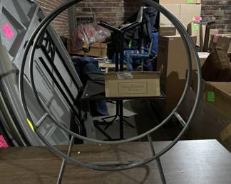  3' Round Metal Firewood Holder Wood Rack