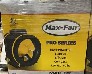 Max-Fan Pro Series, Max 16" 2343 CFM, 120vac, 60H
