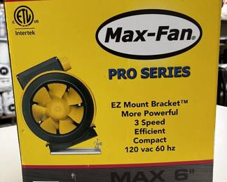 Max-Fan Pro Series, Max 6" 420 CFM, 120vac, 60Hz