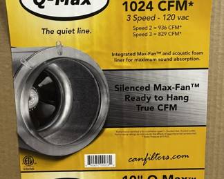 Lot 100 | 10" Q-Max 1024 CFM, 3 speed-120vac, Silenced Max-
