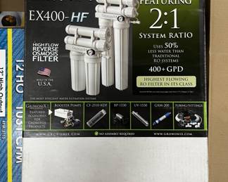 Growonix EX400-HFT, EX400-HF, High Flow Reverse Osmosis Filter 2:1 Ratio 400+GPD