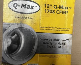 Lot 102 | 12" Q-Max 1708 CFM, Silenced Max-Fan Ready to Han
