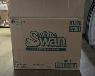 Lot 51 | Box of White Swan 2-ply Beverage Napkins

