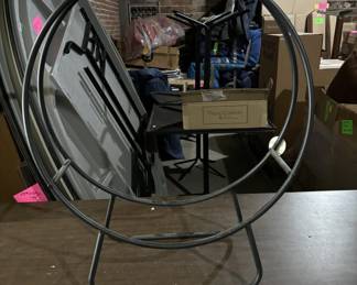  3' Round Metal Firewood Holder Wood Rack