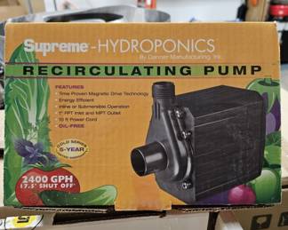 Lot 246 | Supreme-Hydroponics Recirculating Pump, 2400 GPH,
