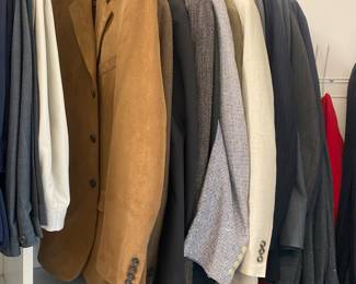 The master closet - mens suits and jackets.  