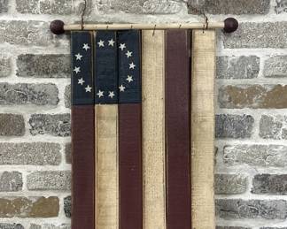 Americana Wooden American Flag Wall Decor