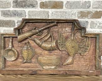 Rustic Wooden Hunter's Bounty Wall Decor w/ Musket