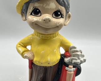 Vintage Atlantic Mold Boy Golfer Caddy Figurine