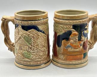 (2) German-Style Beer Mugs were Made in Japan