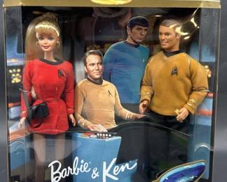 Vtg. Star Trek Barbie & Ken Dolls in Factory Box