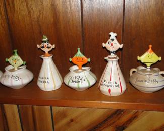 1959 Davar/Holt Howard Pixie Ware Condiment set