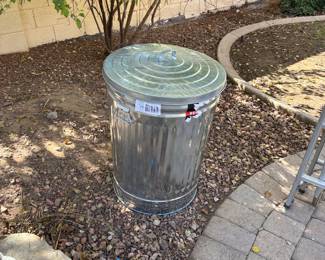 METAL TRASH CAN