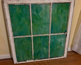 Slag Glass Window