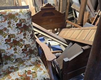 Antique kids bed frame