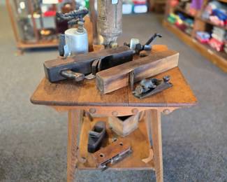 Industrial Console Table
Lots of antique hand olane tools alao available 23"x 23", 29" tall