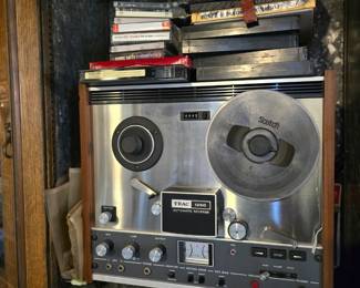 TEAC A-1250, a vintage reel-to-reel tape deck from the 1970s
It's a quarter-track stereo tape deck capable of recording and playing back audio on magnetic tape reels.
The A-1250 notably features automatic reverse, allowing for continuous playback or recording without manually flipping the tape