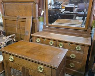 Dressers and Mirror, Headboard