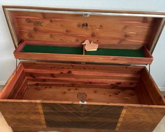 Art Deco Lane Cedar Chest with Waterfall Edge