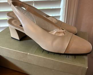 Amalfi Cream Slingback Kitten Heels