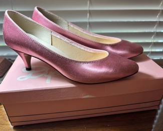 Dyeables Pink Satin Kitten Heels
