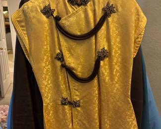 Asian Style Gold Brocade Vest