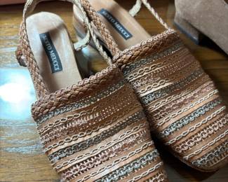 Sesto Meucci Woven Leather Slingback Sandal