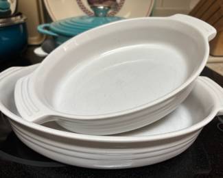 Le Creuset Stoneware Oval Casserole Au Gratin Baking Dishes
