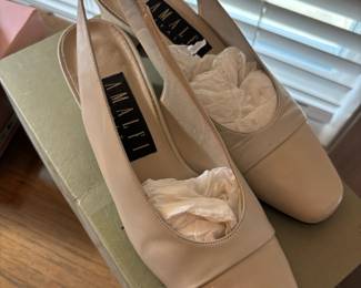 Amalfi Cream Slingback Kitten Heels