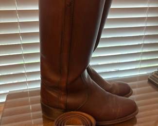 Frye Brown Leather Riding Boots - Size 9 1/2 D