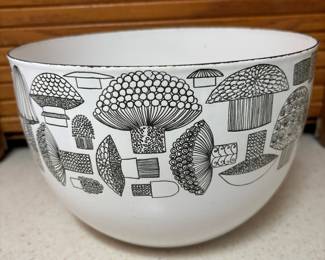 1960's Kaj Frank for ArabiaEnamel Bowl with Mushroom Design