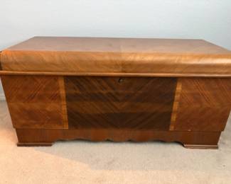 Art Deco Lane Cedar Chest with Waterfall Edge