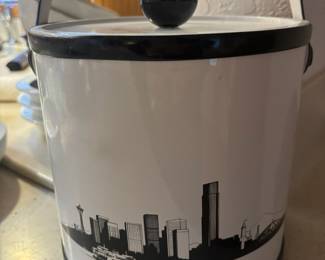 Kraftware Ice Bucket with Seattle Skyline Design