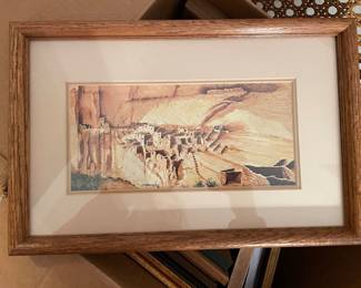 Framed & Matted Print of Hopi Village by Clifford Brycelea