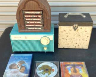 Vintage Radio Box of 45 Records
