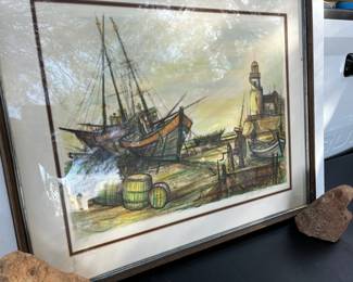 Jay Jalaude Seaside Harbor Painting EA Artist Proof