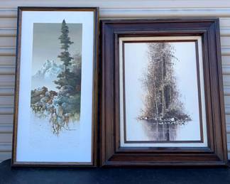 Beautiful Forest Art Signed Oils R. Hazel Karen Harper Barone