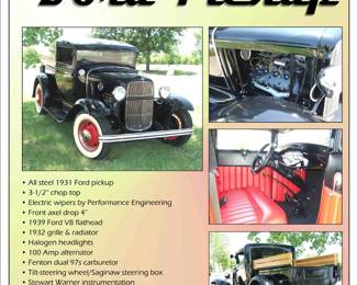 1931 Ford Pickup Truck sign poster with all the modifications
