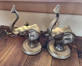 Brass Elephant Book ends