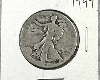 1944 Walking Liberty Silver Half Dollar, US 50c