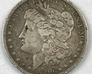 1890 Morgan Silver Dollar, US $1 Coin