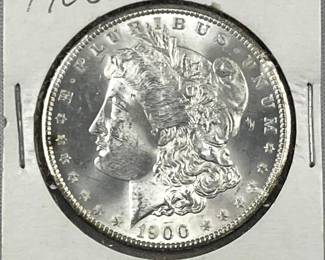 1900 Morgan Silver Dollar, Unc. w/ Nice Luster