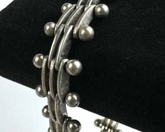 925 Silver Bars & Balls Pin Link Bracelet