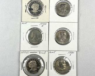 1979-99 Proof & Unc. Susan B Anthony Dollars