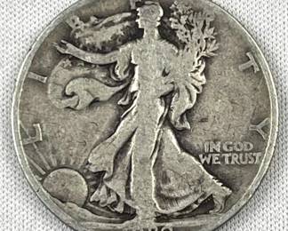 1920 Walking Liberty Silver Half Dollar, US 50c
