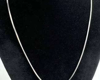 925 Silver Italy Square Rope Link Chain Necklace