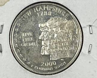 2000-S Silver New Hampshire State Quarter