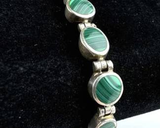 925 Silver Malachite Bracelet