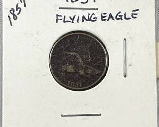 1857 Flying Eagle Cent,  Early US 1c Coin